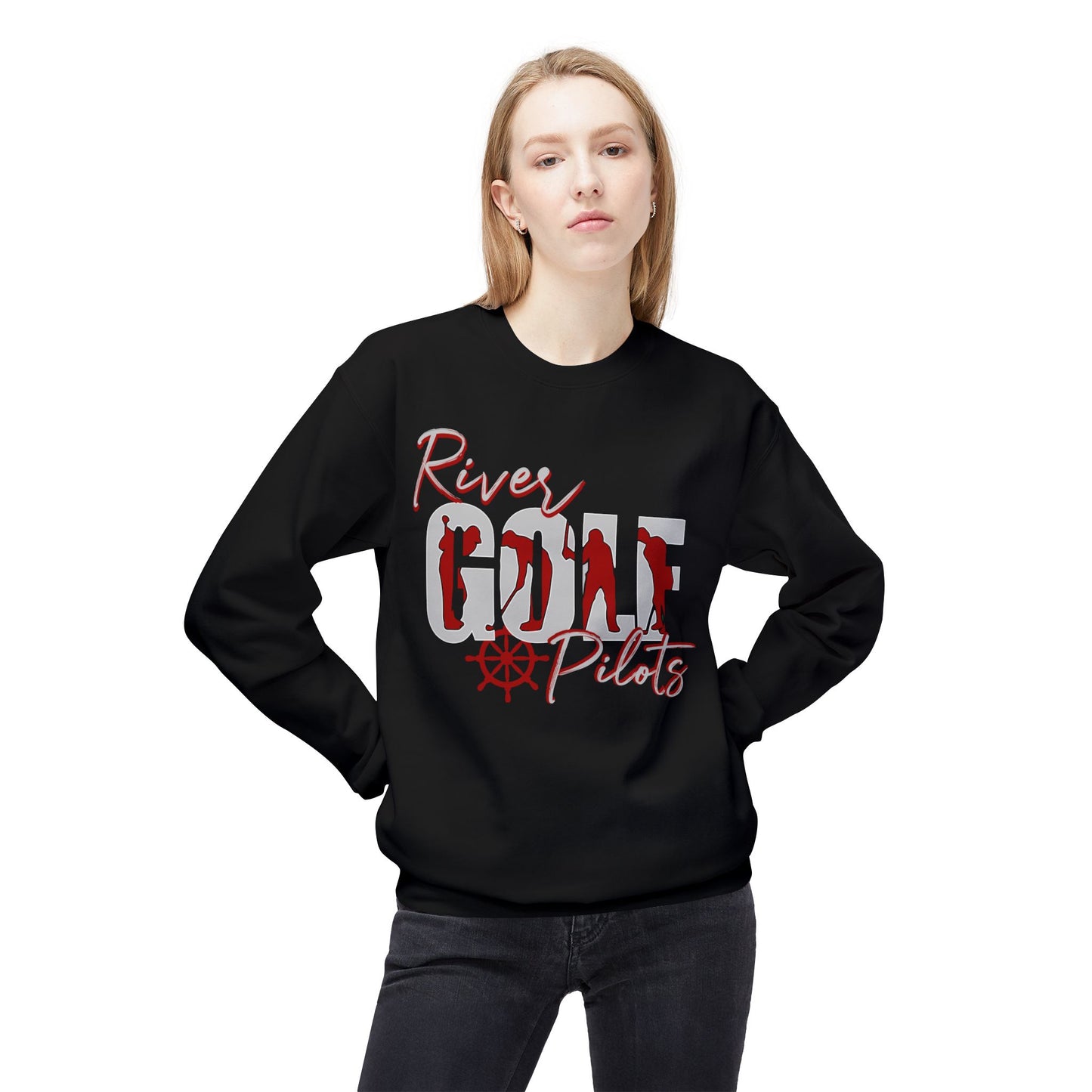 Unisex Midweight Softstyle Fleece Crewneck Sweatshirt - River Golf Guys