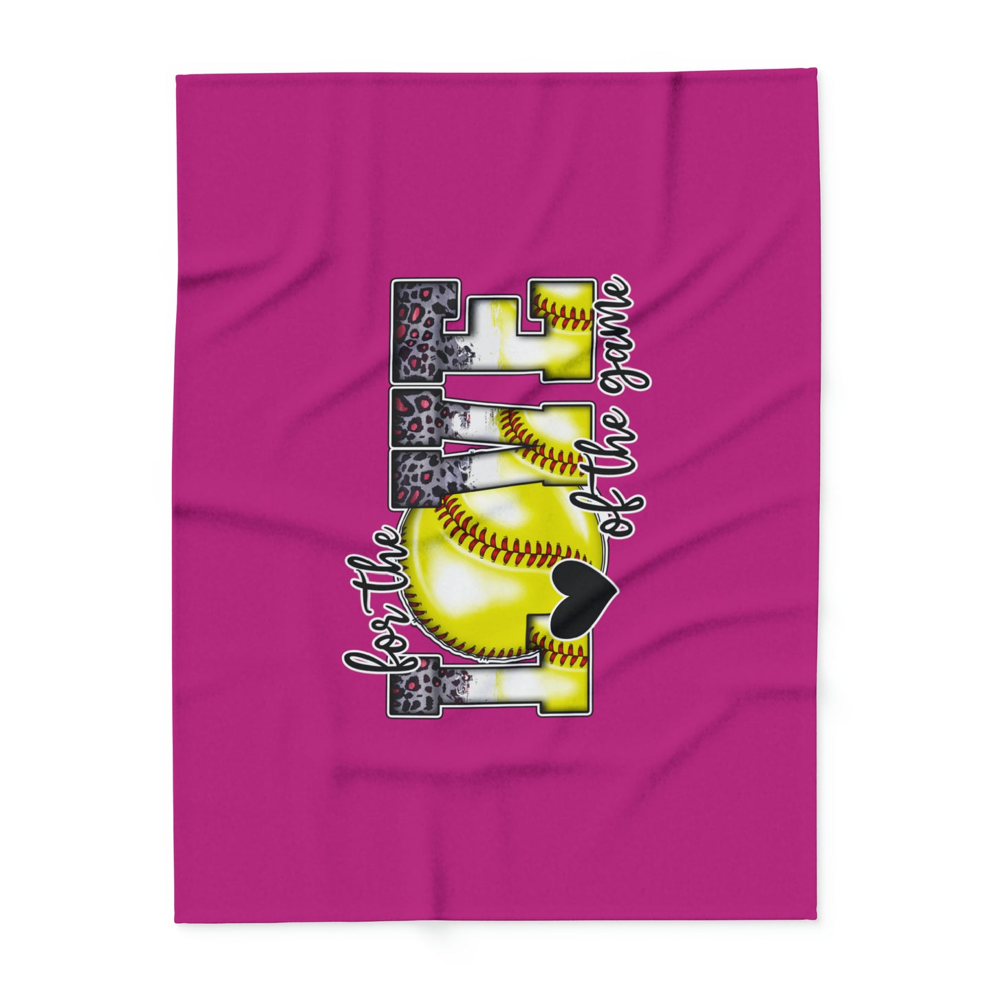 Arctic Fleece Blanket - softball - pink