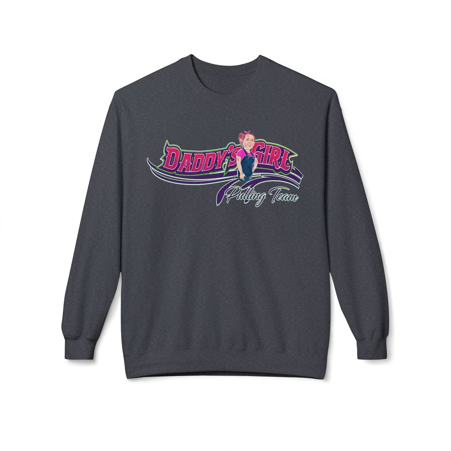 Unisex Midweight Softstyle Fleece Crewneck Sweatshirt - DADDY'S GIRL