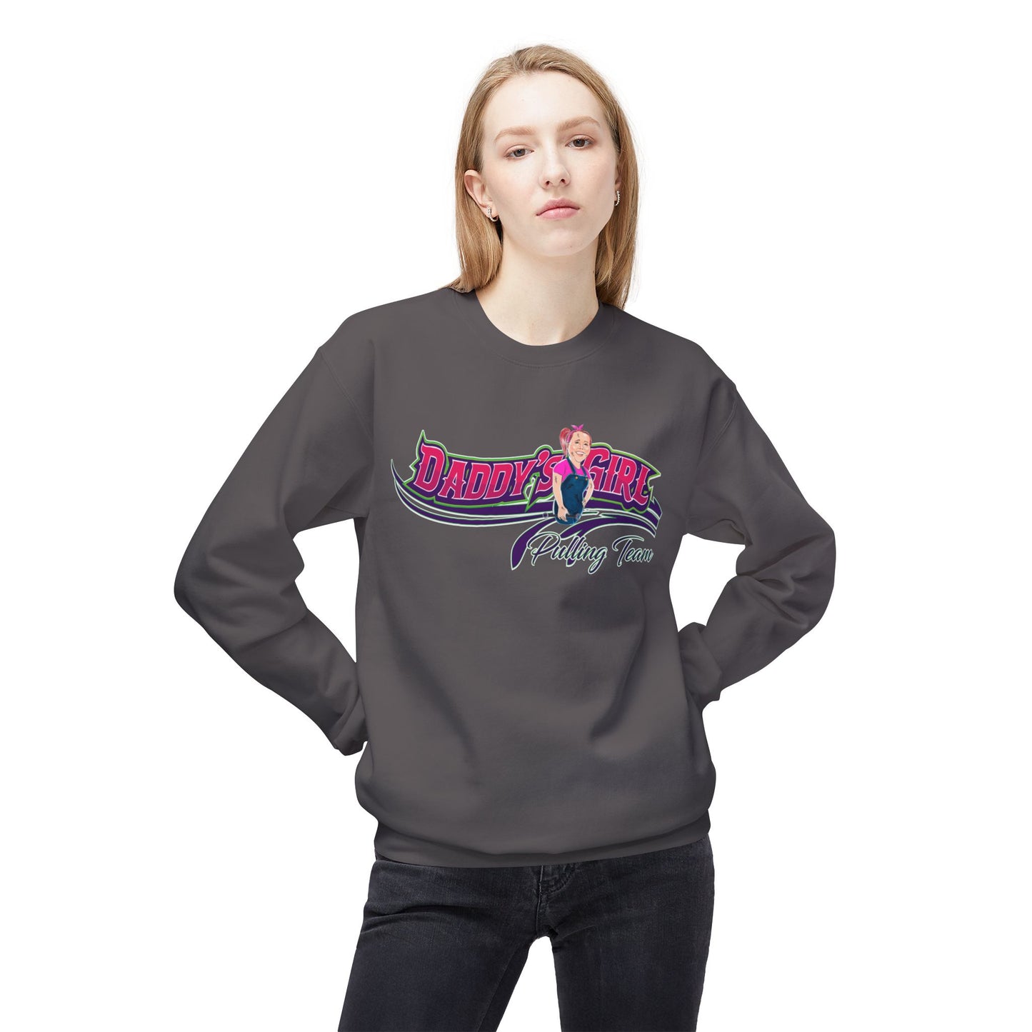 Unisex Midweight Softstyle Fleece Crewneck Sweatshirt - DADDY'S GIRL