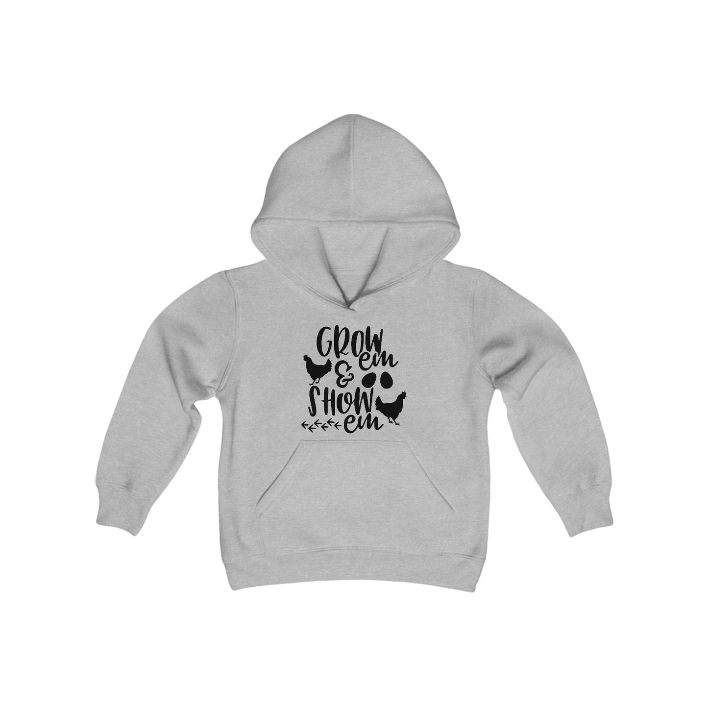 Youth Heavy Blend Hooded Sweatshirt - Grow Show Chickens
