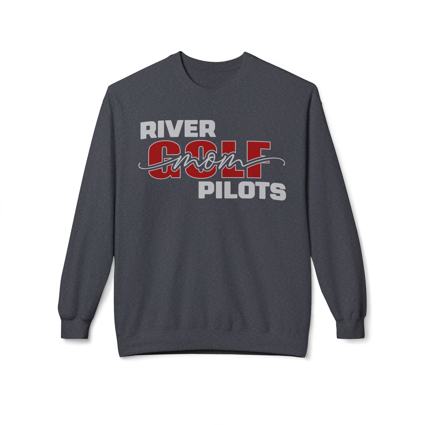 Unisex Midweight Softstyle Fleece Crewneck Sweatshirt - River Golf Mom