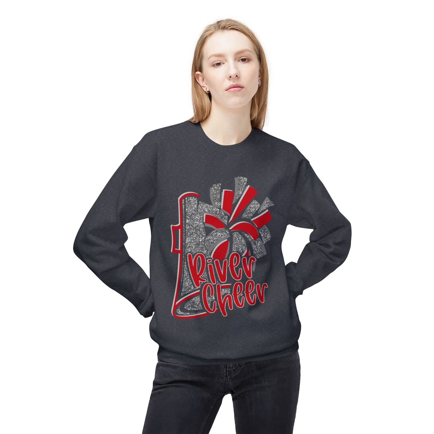 Unisex Midweight Softstyle Fleece Crewneck Sweatshirt - River Cheer