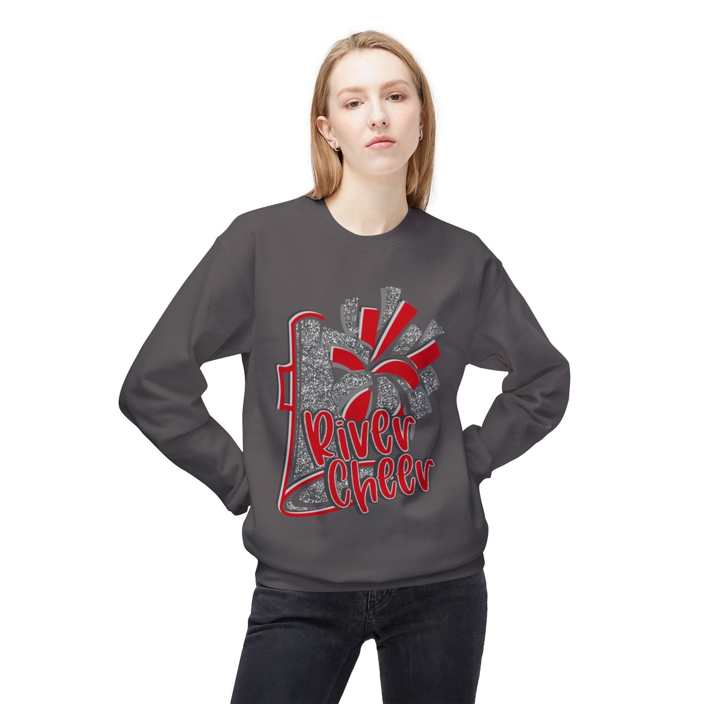 Unisex Midweight Softstyle Fleece Crewneck Sweatshirt - River Cheer