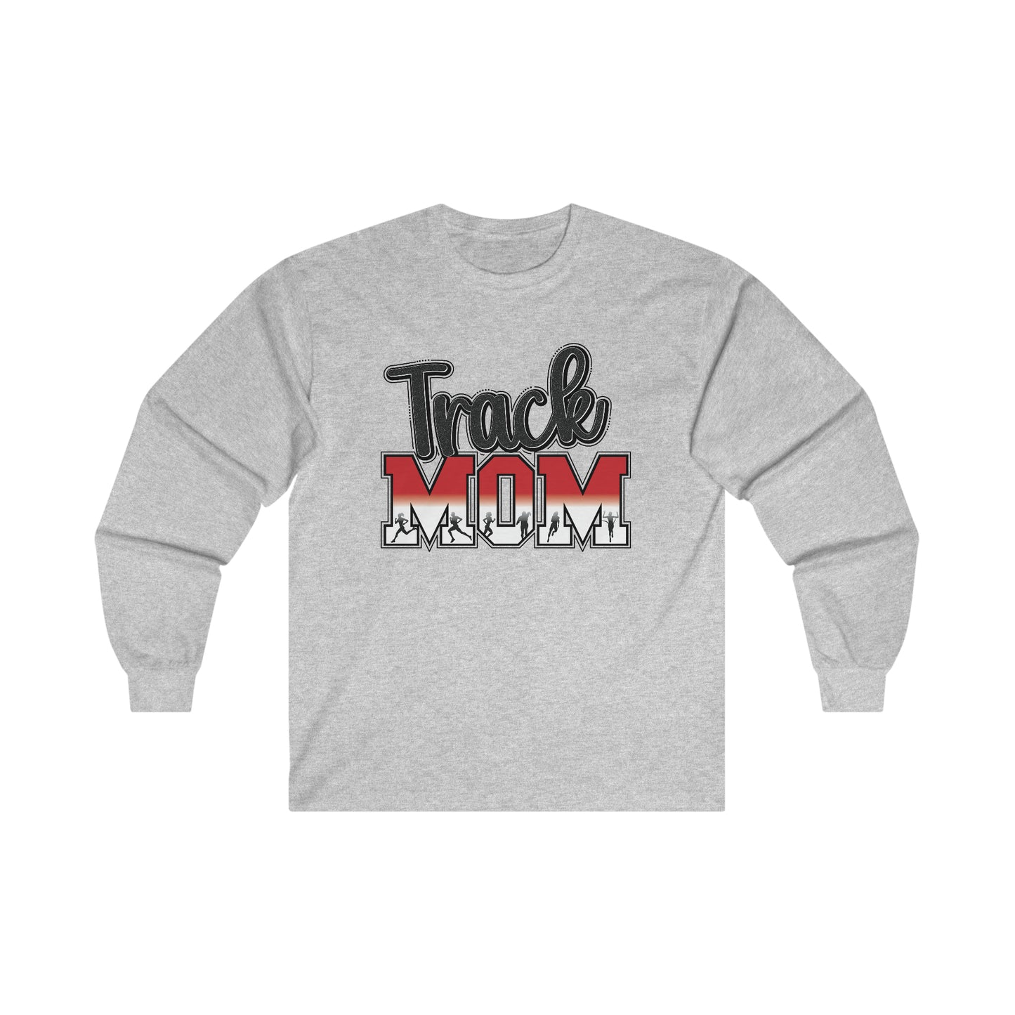 Unisex Ultra Cotton Long Sleeve Tee - Track Mom Red