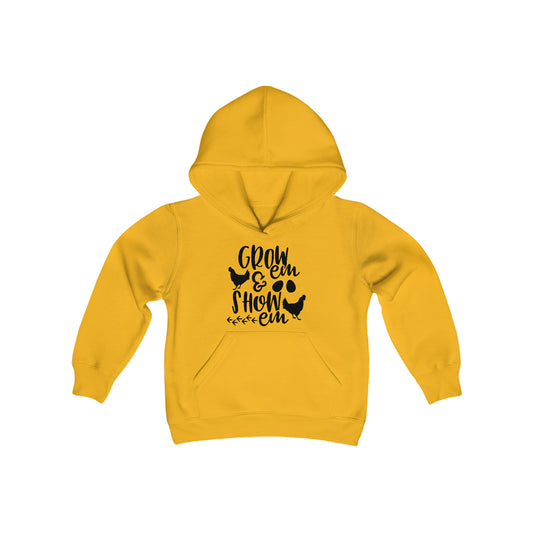Youth Heavy Blend Hooded Sweatshirt - Grow Show Chickens