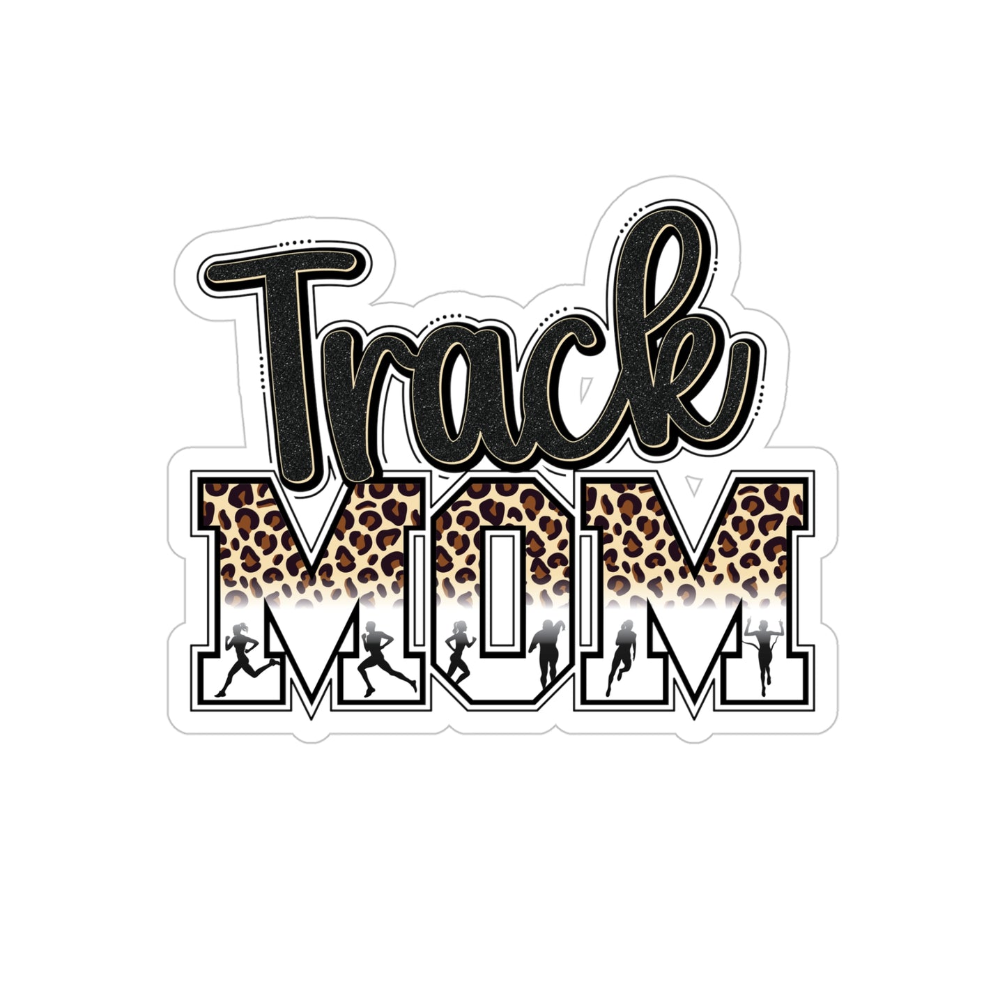 Transparent Outdoor Stickers, Die-Cut, 1pcs - Track Mom