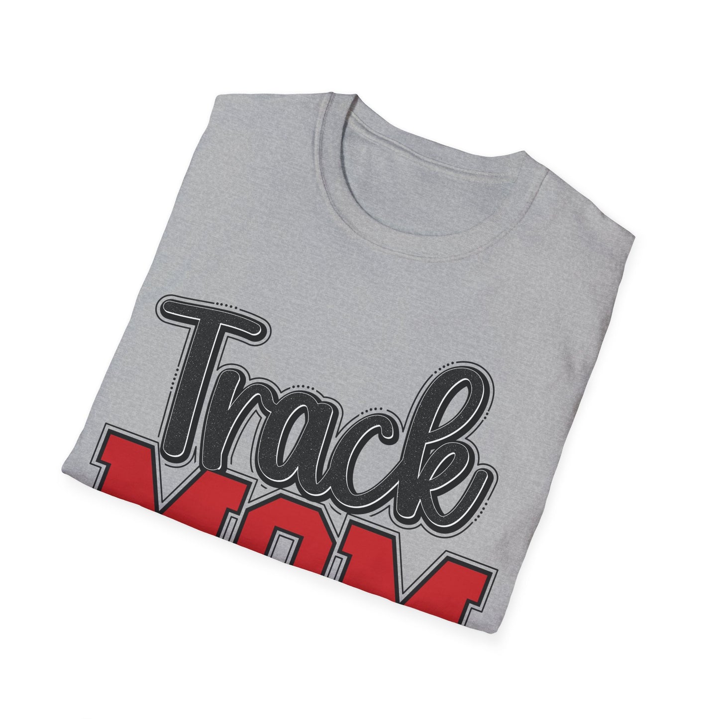 Unisex Softstyle T-Shirt -Track Mom Red