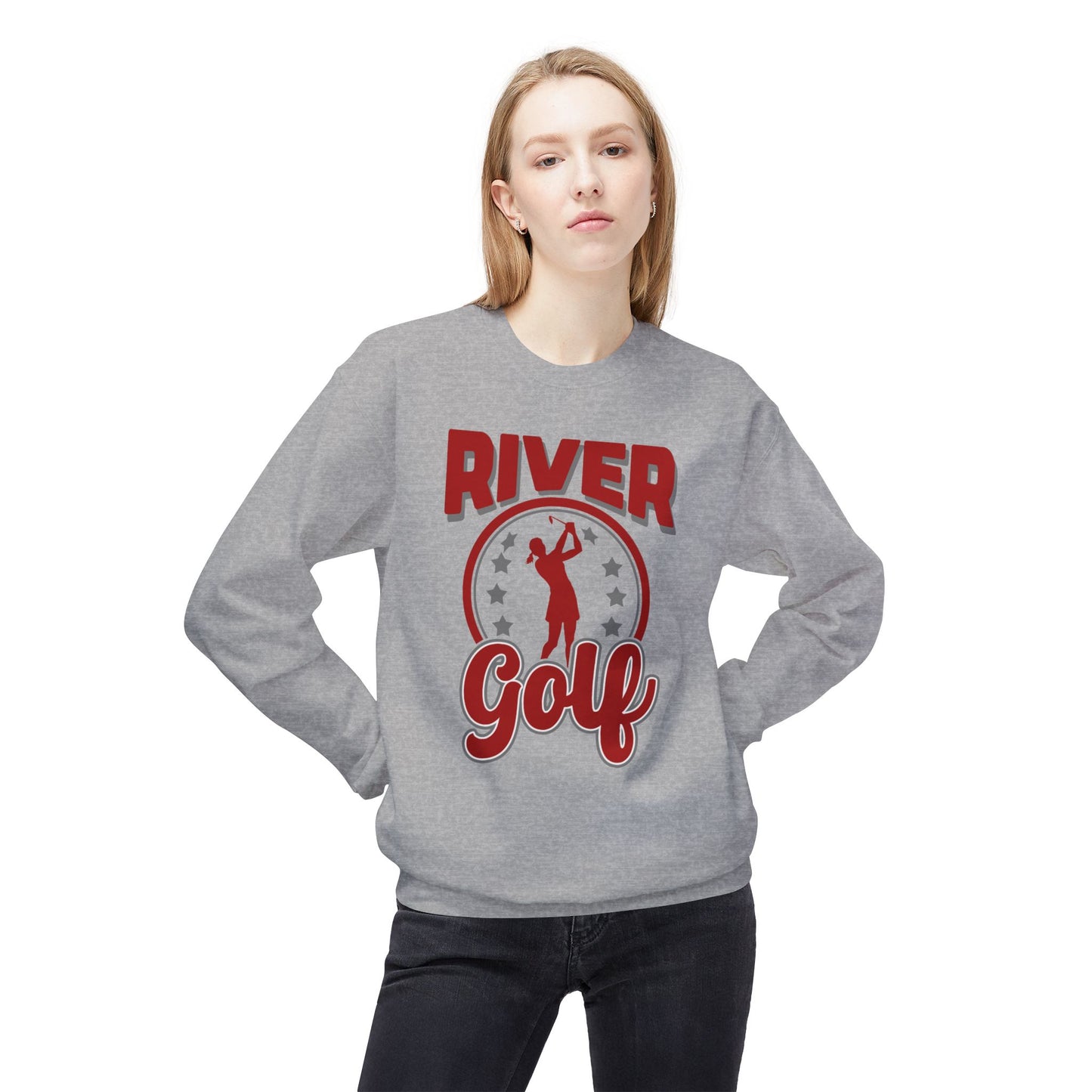 Unisex Midweight Softstyle Fleece Crewneck Sweatshirt - River Golf Girls