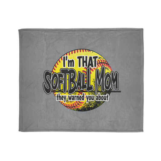 Soft Polyester Blanket - River - Softball Mom 2