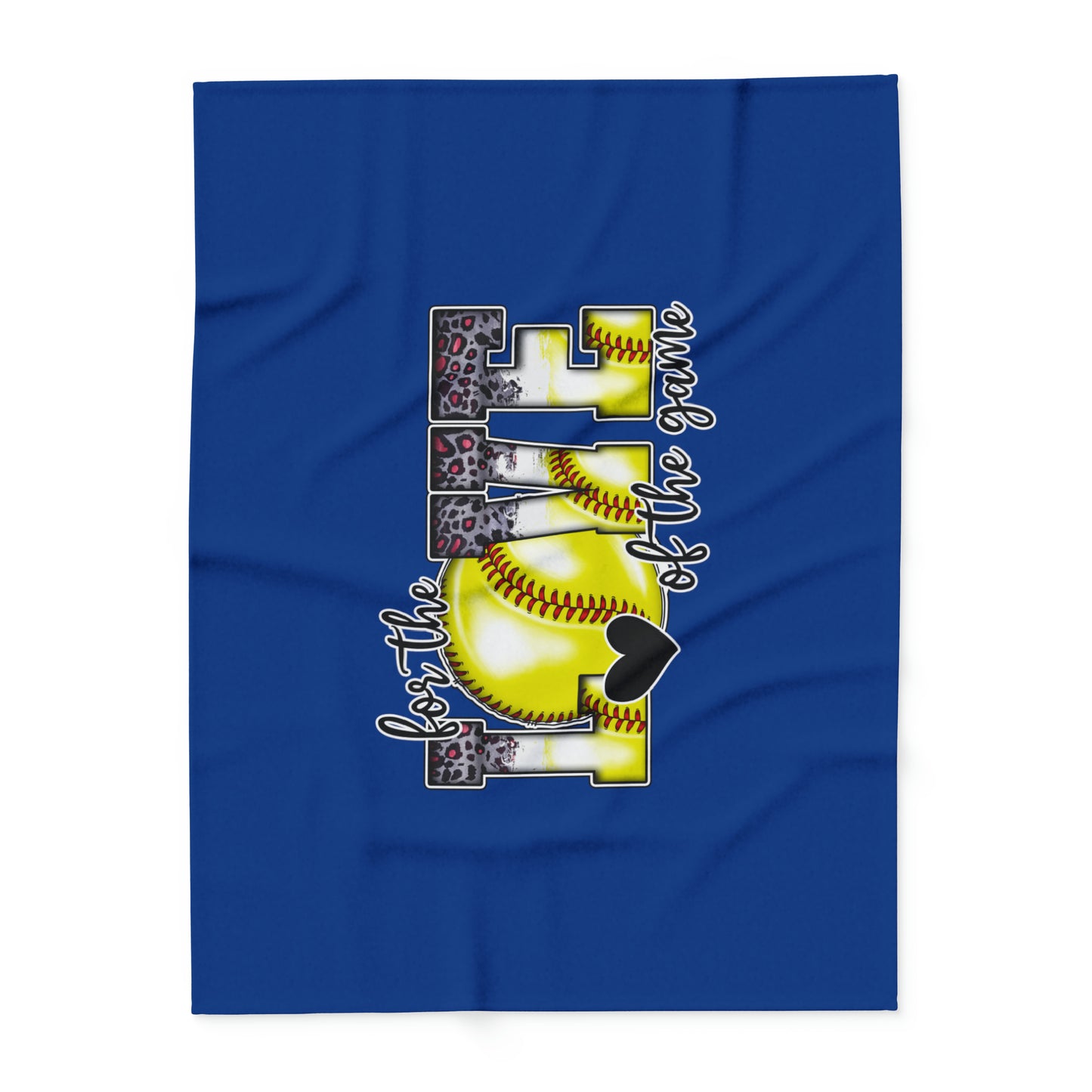 Arctic Fleece Blanket - softball - royal blue