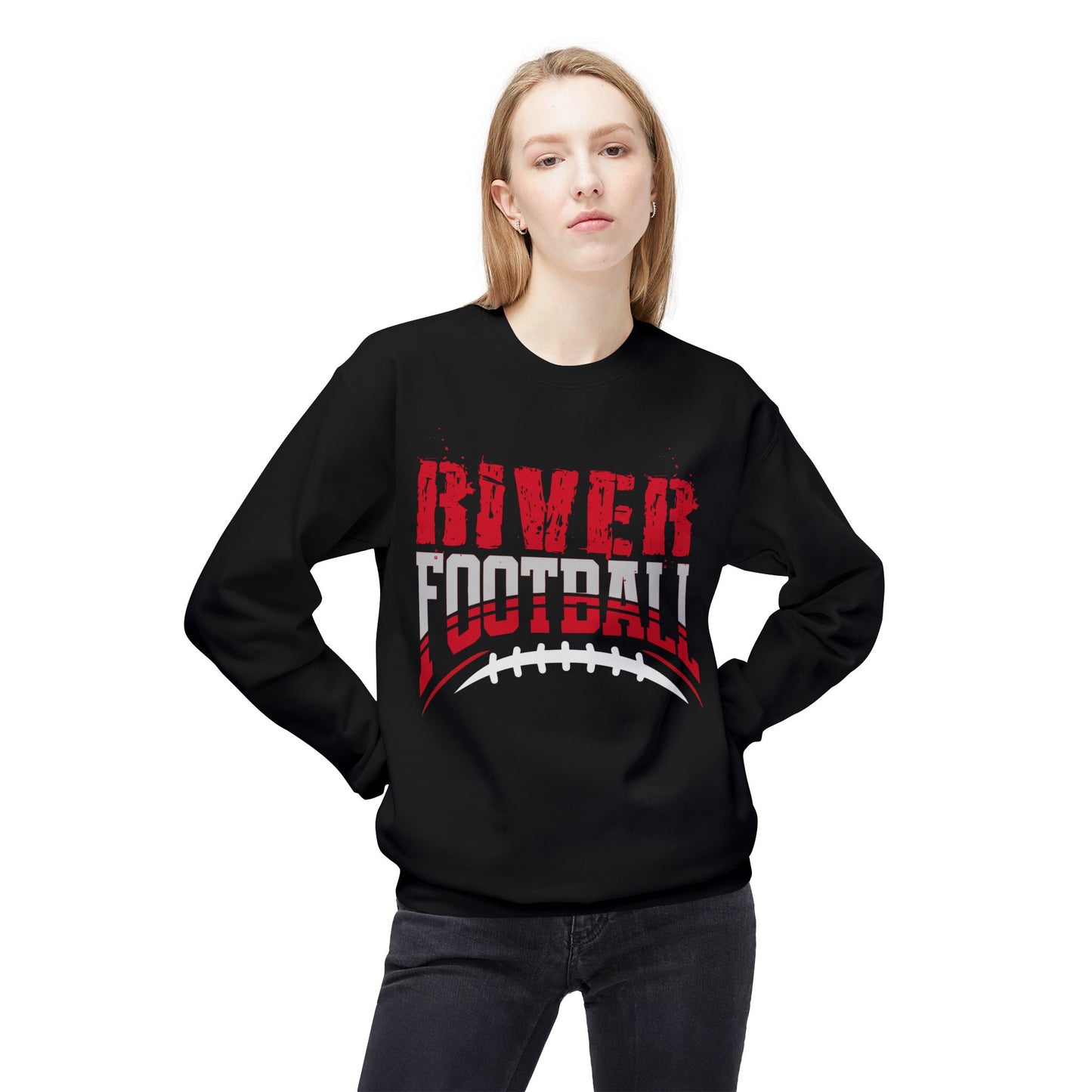 Unisex Midweight Softstyle Fleece Crewneck Sweatshirt - River Football