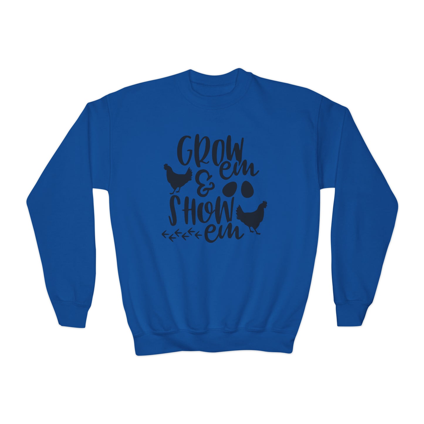 Youth Crewneck Sweatshirt - Grow Show Chickens