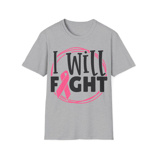 Unisex Softstyle T-Shirt - I will Fight - Pink