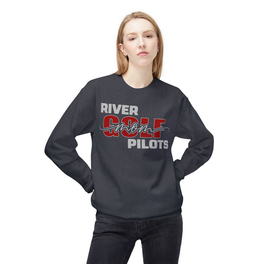 Unisex Midweight Softstyle Fleece Crewneck Sweatshirt - River Golf Mom