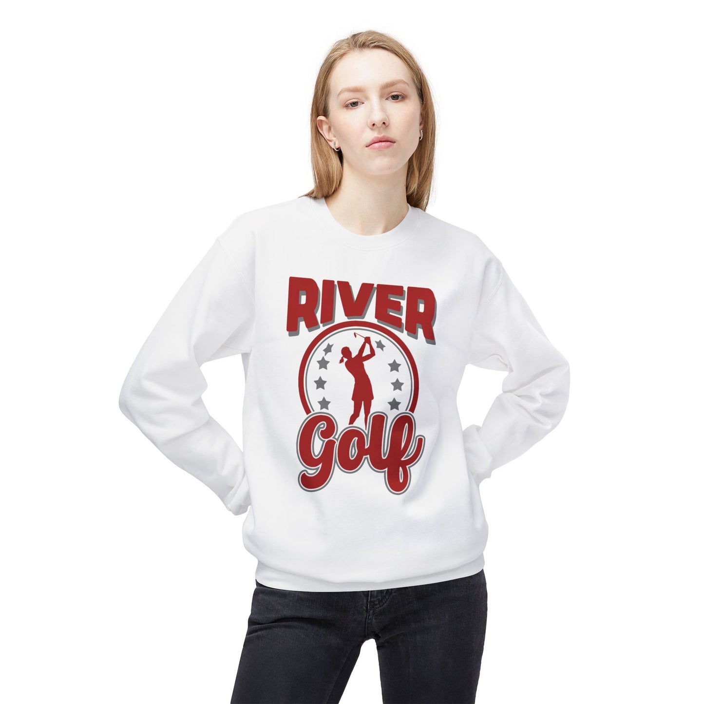 Unisex Midweight Softstyle Fleece Crewneck Sweatshirt - River Golf Girls