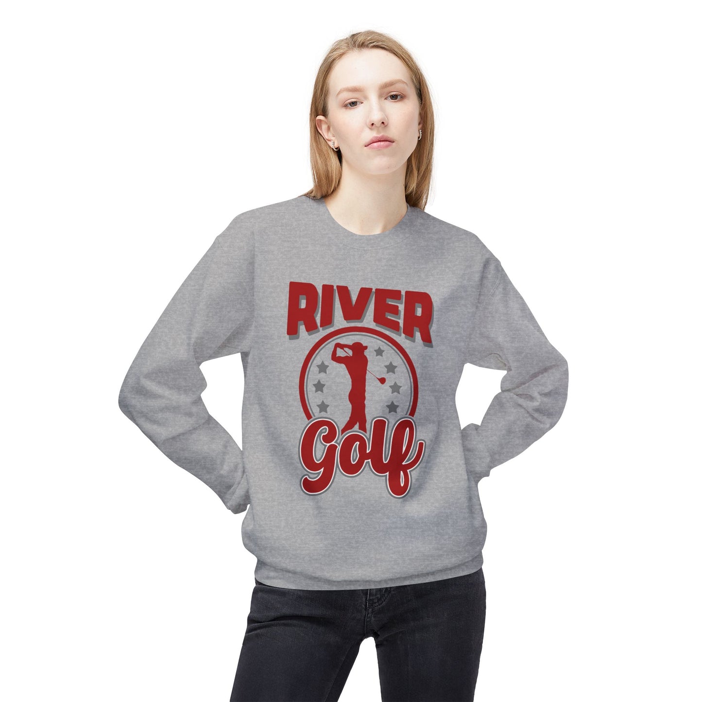 Unisex Midweight Softstyle Fleece Crewneck Sweatshirt - River Golf Guys