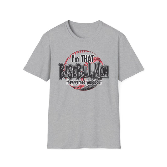 Unisex Softstyle T-Shirt - Baseball Mom 3
