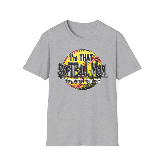 Unisex Softstyle T-Shirt - Softball Mom 2