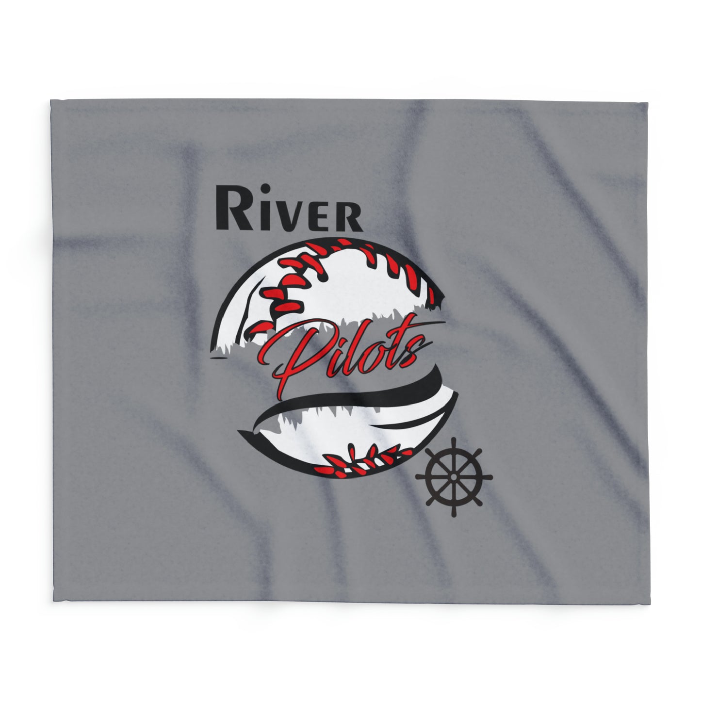 Arctic Fleece Blanket - River Baseball 2 - grey