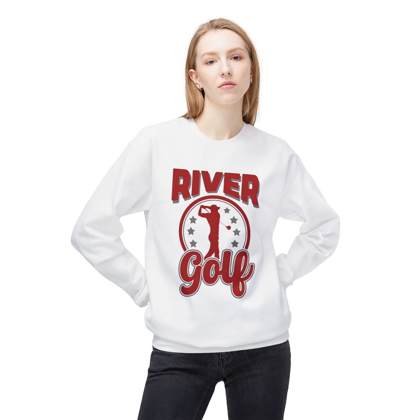 Unisex Midweight Softstyle Fleece Crewneck Sweatshirt - River Golf Guys