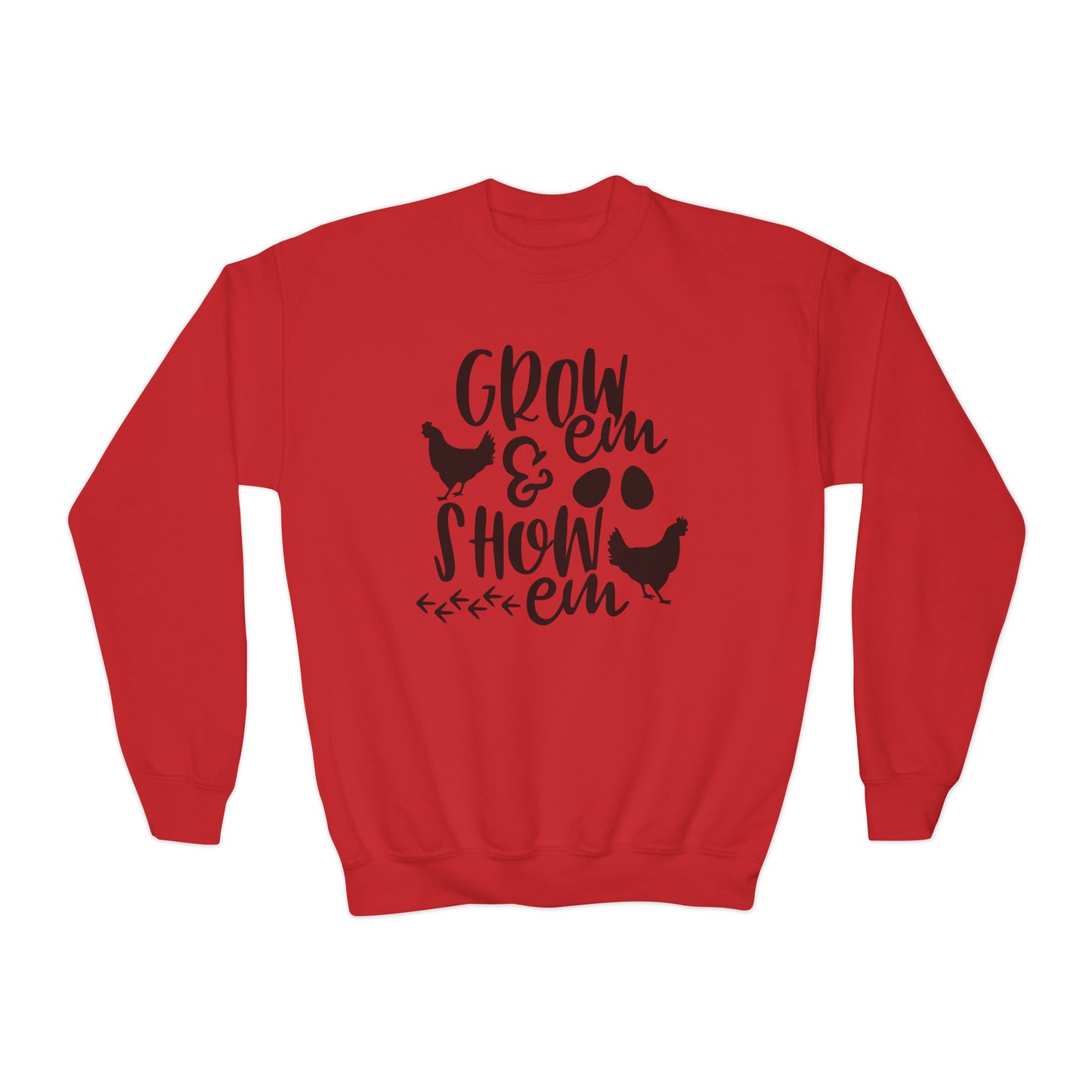 Youth Crewneck Sweatshirt - Grow Show Chickens