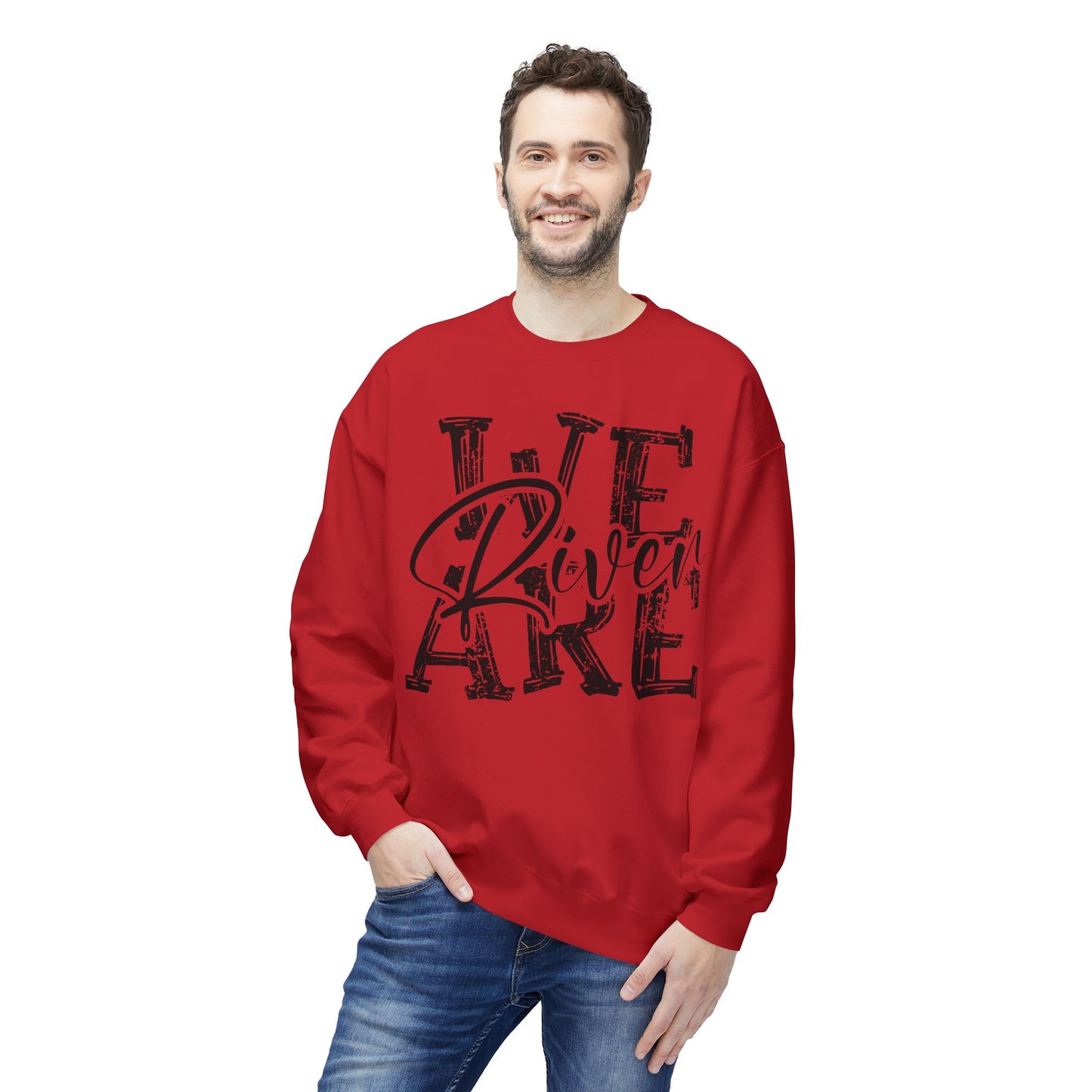 Unisex Midweight Softstyle Fleece Crewneck Sweatshirt - River